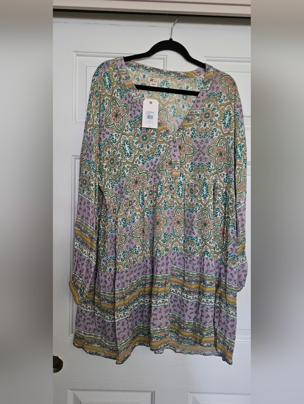 Billabong Lavender Floral Paisley Tunic Top